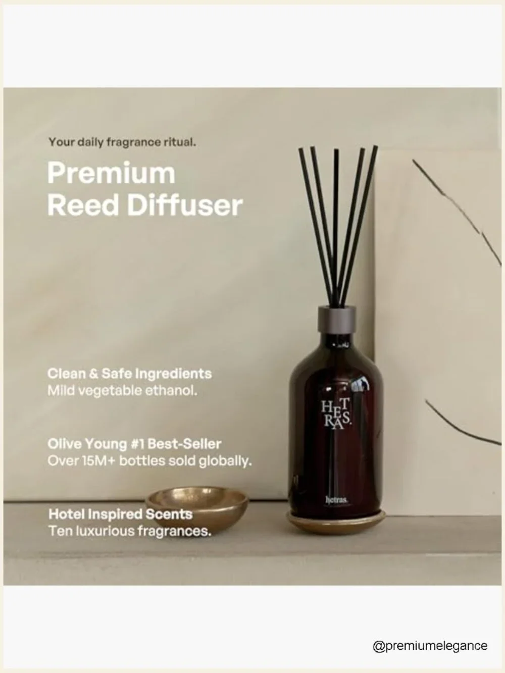 Large Reed Diffuser Set Pure Laundry Scent 500ml